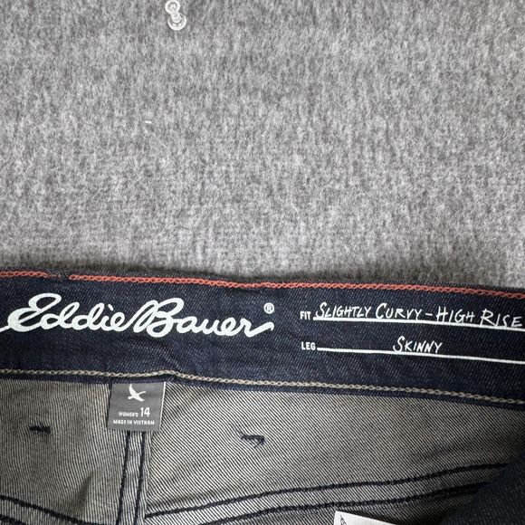 Womans Eddie Bauer Voyager‎ High Rise Skinny Jeans Women's 14 Slightly Curvy NWT - Picture 4 of 9